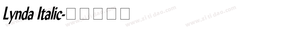 Lynda Italic字体转换